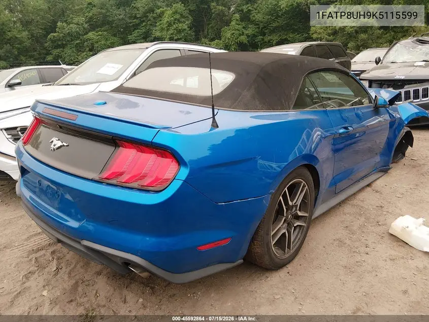 2019 Ford Mustang Ecoboost Premium VIN: 1FATP8UH9K5115599 Lot: 45592864
