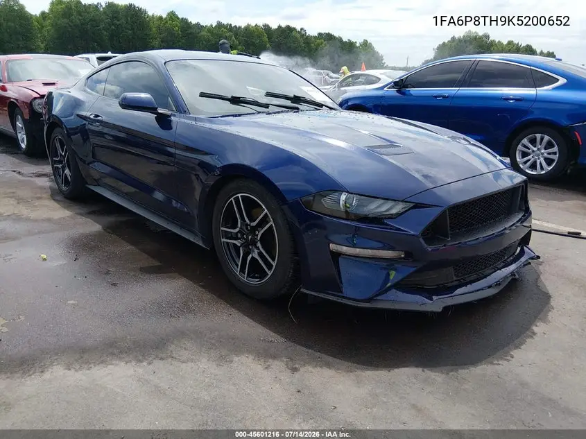 2019 Ford Mustang Ecoboost VIN: 1FA6P8TH9K5200652 Lot: 45601216