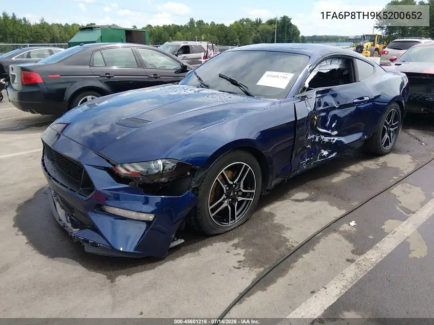 2019 Ford Mustang Ecoboost VIN: 1FA6P8TH9K5200652 Lot: 45601216