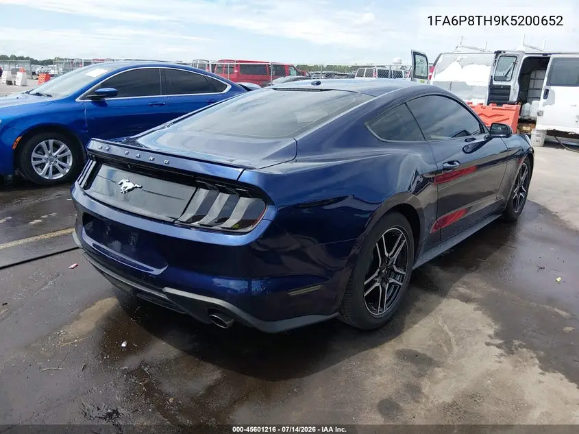 2019 Ford Mustang Ecoboost VIN: 1FA6P8TH9K5200652 Lot: 45601216