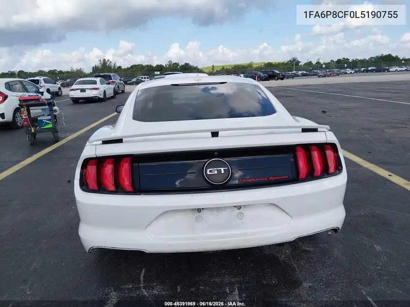 2020 Ford Mustang Gt Premium Fastback VIN: 1FA6P8CF0L5190755 Lot: 45391969