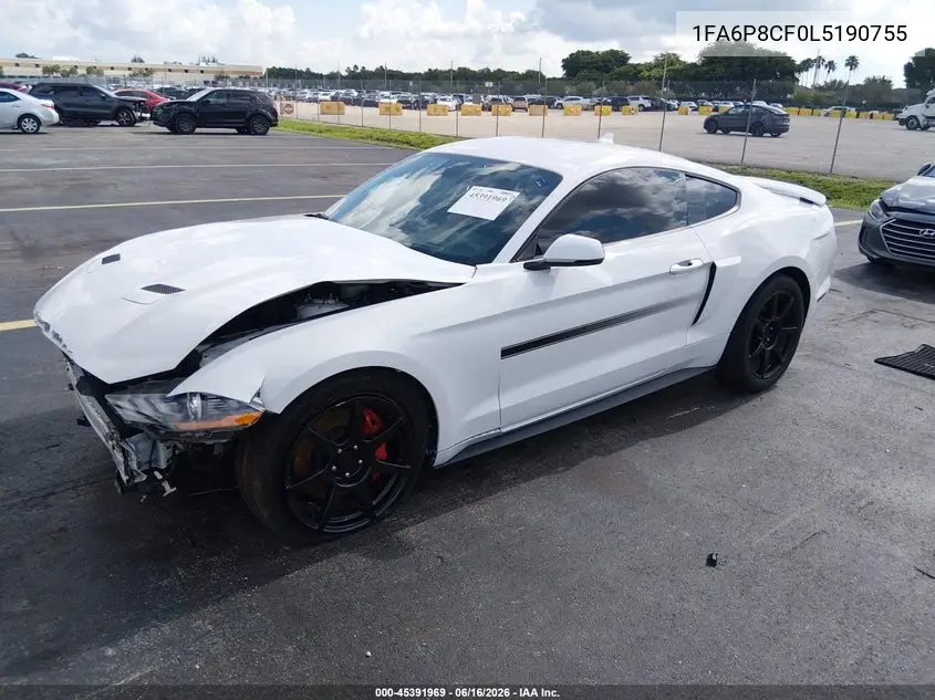 2020 Ford Mustang Gt Premium Fastback VIN: 1FA6P8CF0L5190755 Lot: 45391969