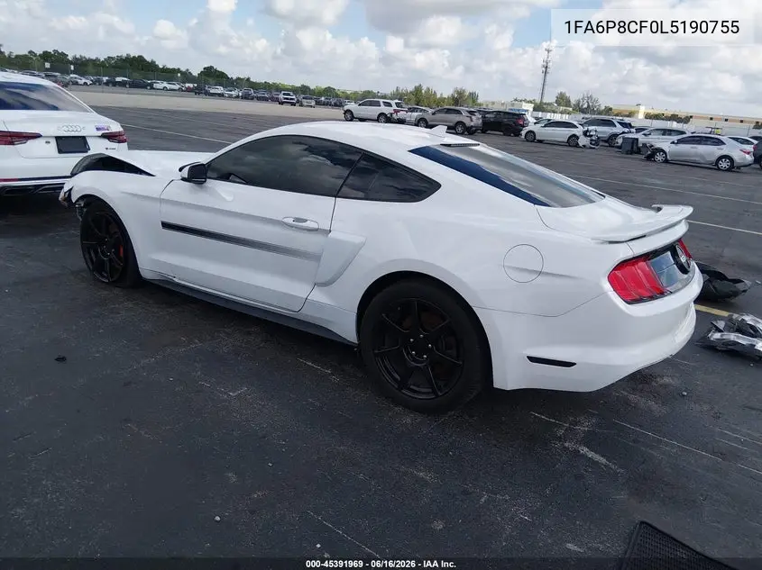2020 Ford Mustang Gt Premium Fastback VIN: 1FA6P8CF0L5190755 Lot: 45391969