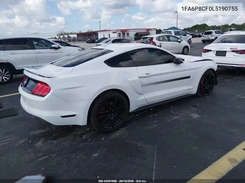 2020 Ford Mustang Gt Premium Fastback VIN: 1FA6P8CF0L5190755 Lot: 45391969