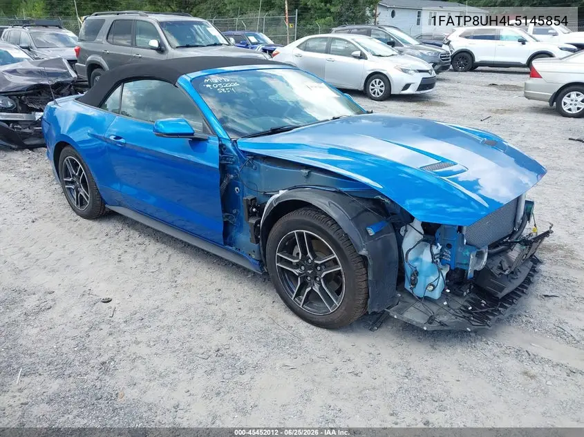 2020 Ford Mustang Ecoboost Premium VIN: 1FATP8UH4L5145854 Lot: 45452012