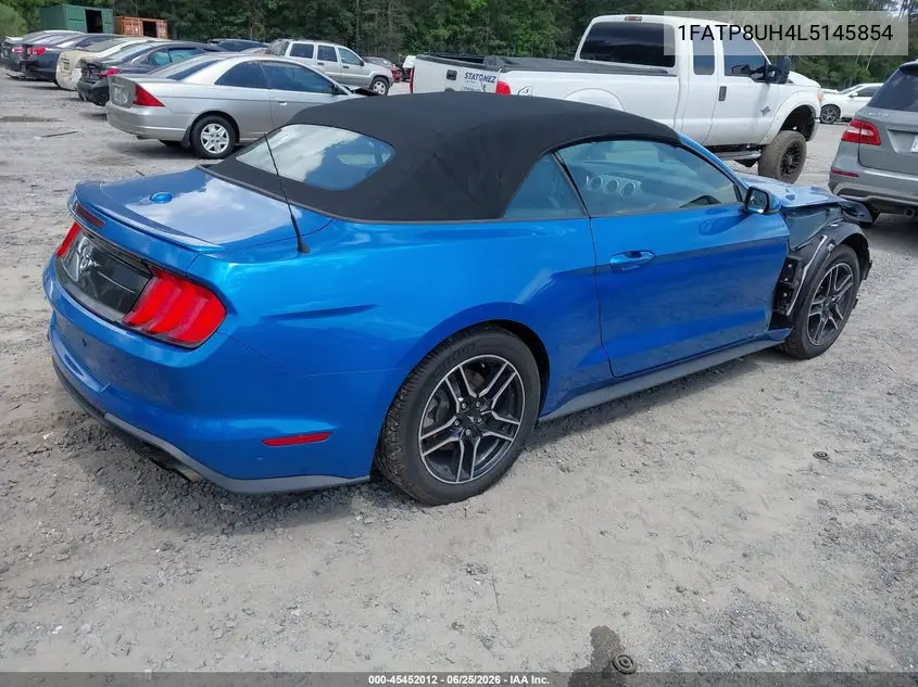 2020 Ford Mustang Ecoboost Premium VIN: 1FATP8UH4L5145854 Lot: 45452012
