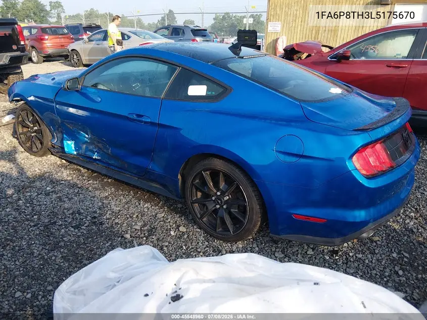 2020 Ford Mustang Ecoboost Fastback VIN: 1FA6P8TH3L5175670 Lot: 45548960