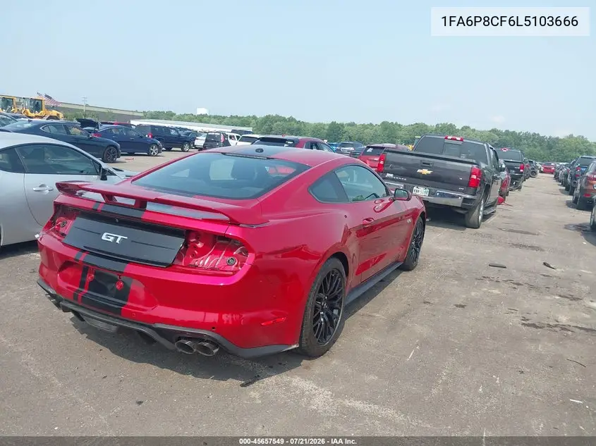 2020 Ford Mustang Gt Fastback VIN: 1FA6P8CF6L5103666 Lot: 45657549