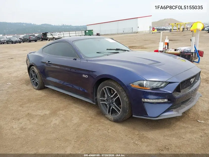 2020 Ford Mustang Gt Fastback VIN: 1FA6P8CF0L5155035 Lot: 45660189