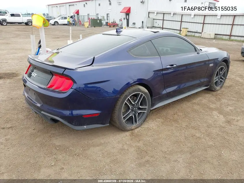 2020 Ford Mustang Gt Fastback VIN: 1FA6P8CF0L5155035 Lot: 45660189