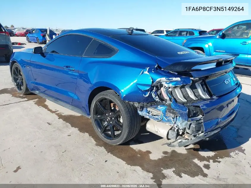 1FA6P8CF3N5149264 2022 Ford Mustang Gt Fastback