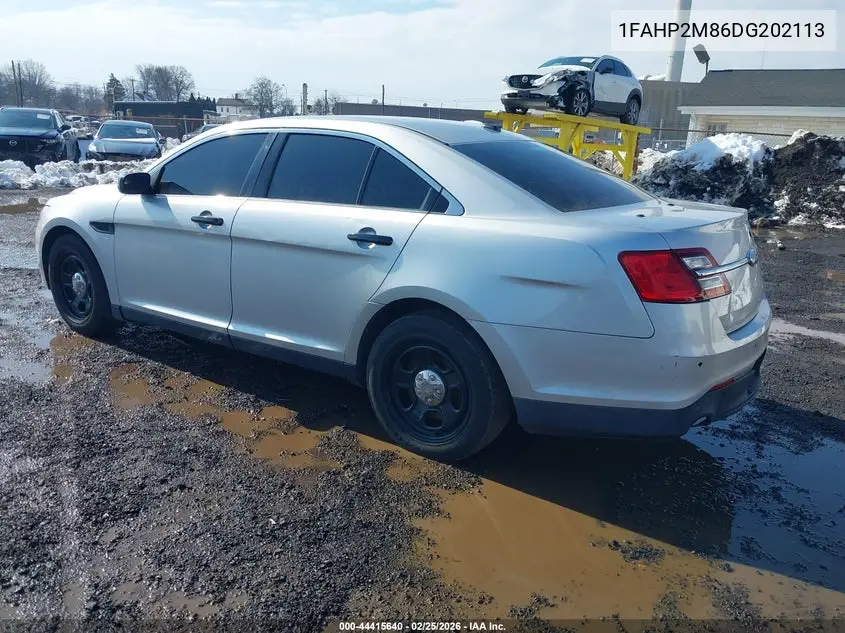 2013 Ford Police Interceptor VIN: 1FAHP2M86DG202113 Lot: 44415640
