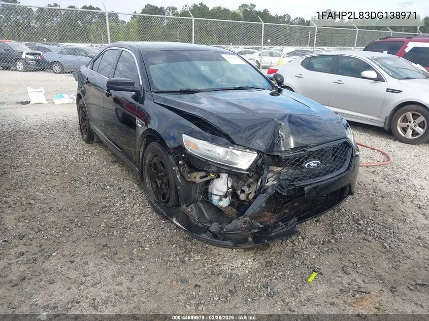 2013 Ford Police Interceptor VIN: 1FAHP2L83DG138971 Lot: 44699979