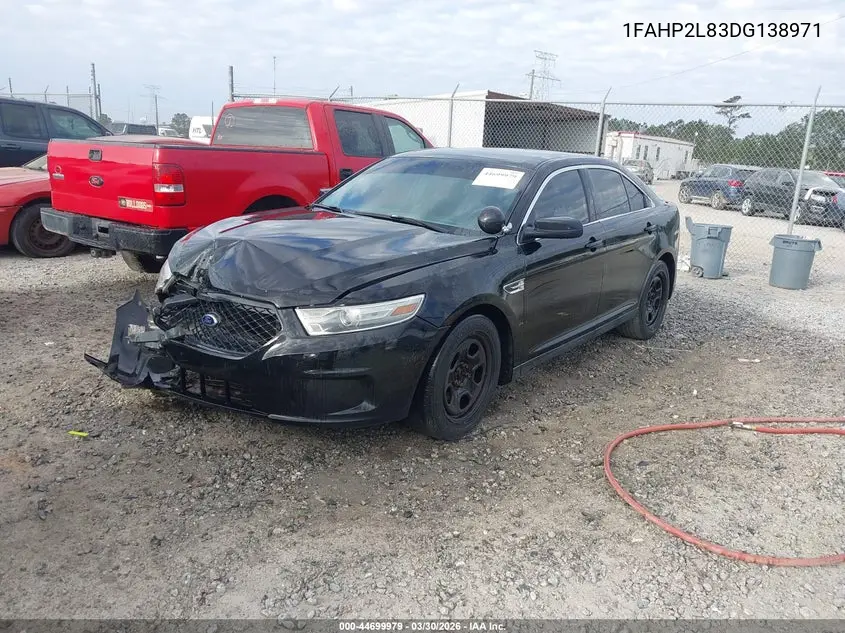 2013 Ford Police Interceptor VIN: 1FAHP2L83DG138971 Lot: 44699979