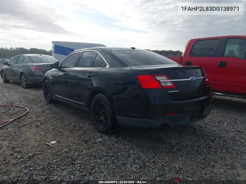 2013 Ford Police Interceptor VIN: 1FAHP2L83DG138971 Lot: 44699979