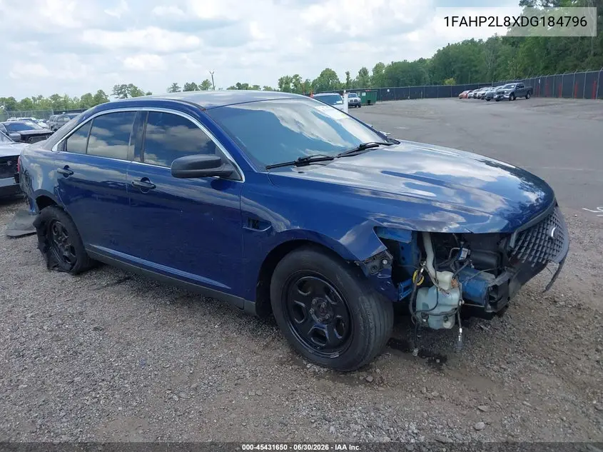 2013 Ford Police Interceptor VIN: 1FAHP2L8XDG184796 Lot: 45431650
