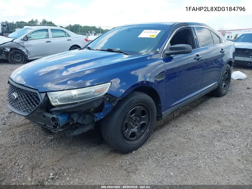 2013 Ford Police Interceptor VIN: 1FAHP2L8XDG184796 Lot: 45431650