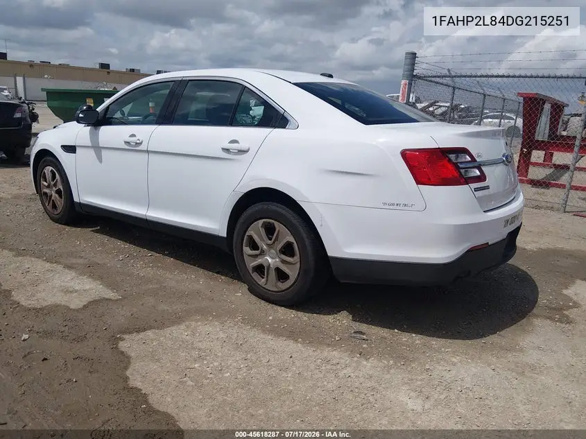 2013 Ford Police Interceptor VIN: 1FAHP2L84DG215251 Lot: 45618287