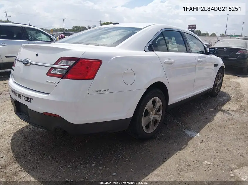 2013 Ford Police Interceptor VIN: 1FAHP2L84DG215251 Lot: 45618287