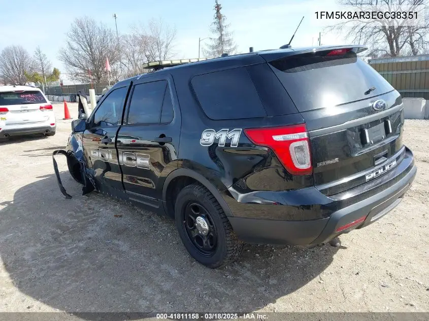 2014 Ford Police Interceptor VIN: 1FM5K8AR3EGC38351 Lot: 41811158