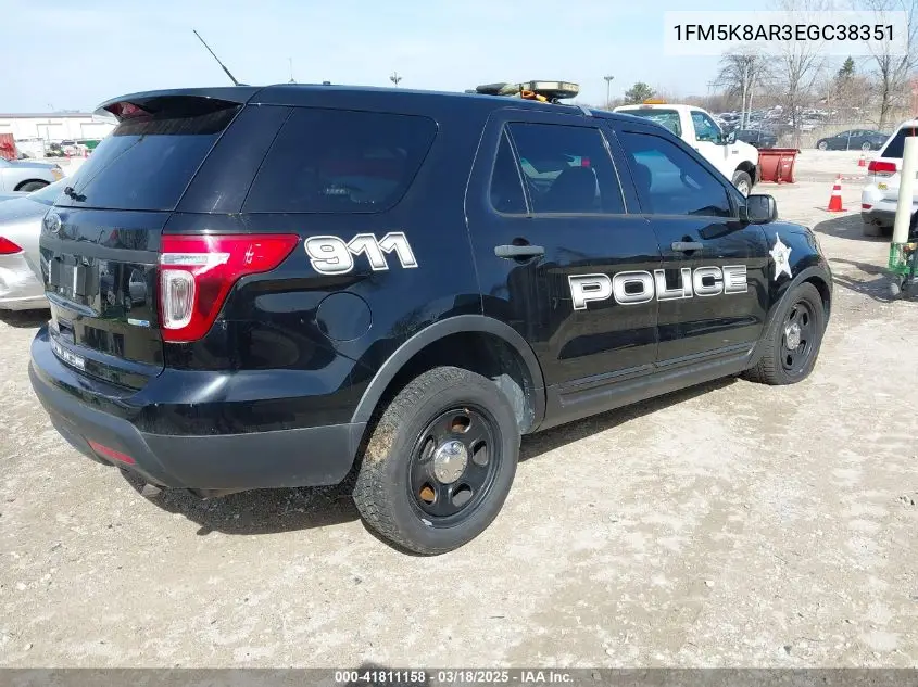 2014 Ford Police Interceptor VIN: 1FM5K8AR3EGC38351 Lot: 41811158