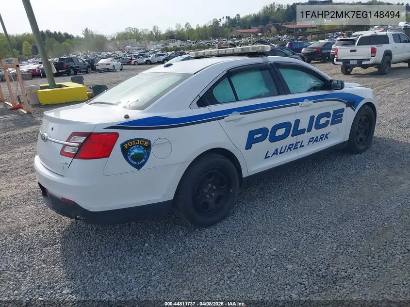 2014 Ford Police Interceptor VIN: 1FAHP2MK7EG148494 Lot: 44811737
