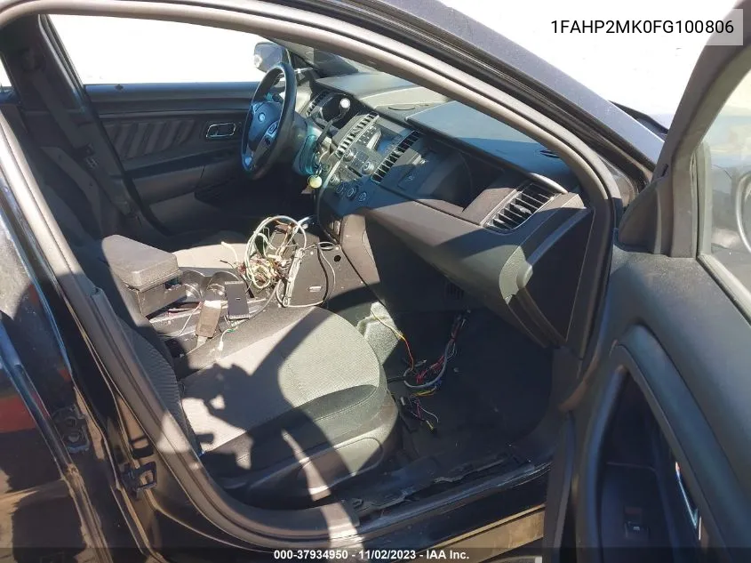 2015 Ford Police Interceptor VIN: 1FAHP2MK0FG100806 Lot: 37934950