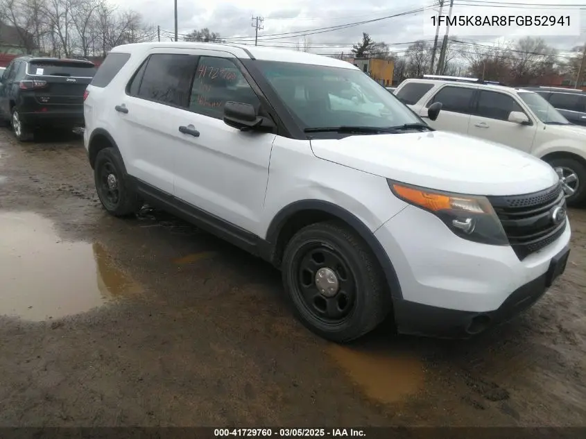 2015 Ford Police Interceptor VIN: 1FM5K8AR8FGB52941 Lot: 41729760
