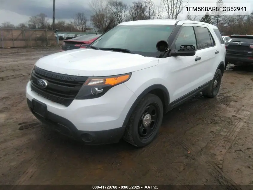 2015 Ford Police Interceptor VIN: 1FM5K8AR8FGB52941 Lot: 41729760