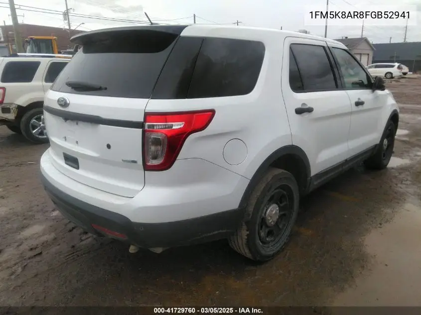 2015 Ford Police Interceptor VIN: 1FM5K8AR8FGB52941 Lot: 41729760