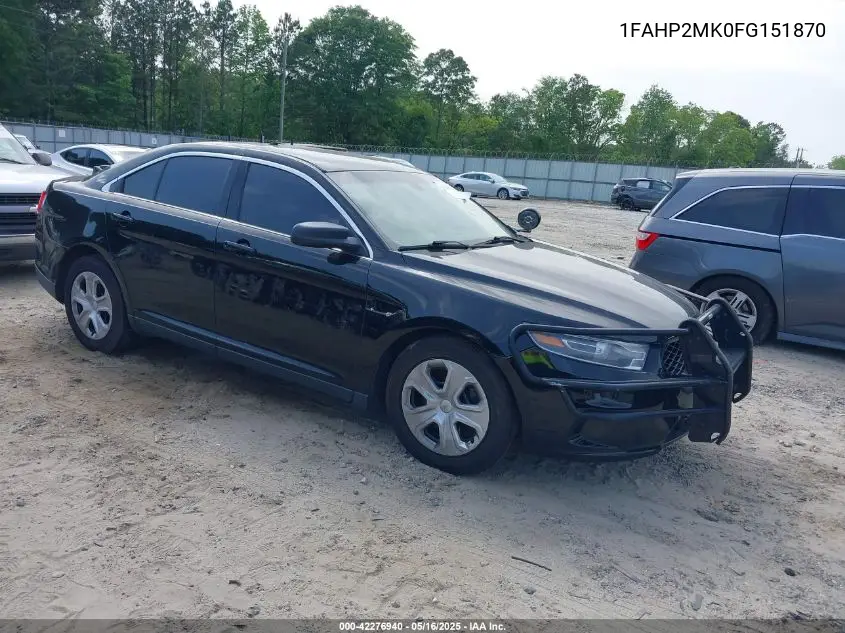 2015 Ford Police Interceptor VIN: 1FAHP2MK0FG151870 Lot: 42276940