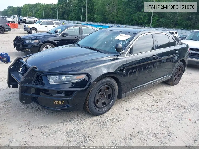 2015 Ford Police Interceptor VIN: 1FAHP2MK0FG151870 Lot: 42276940