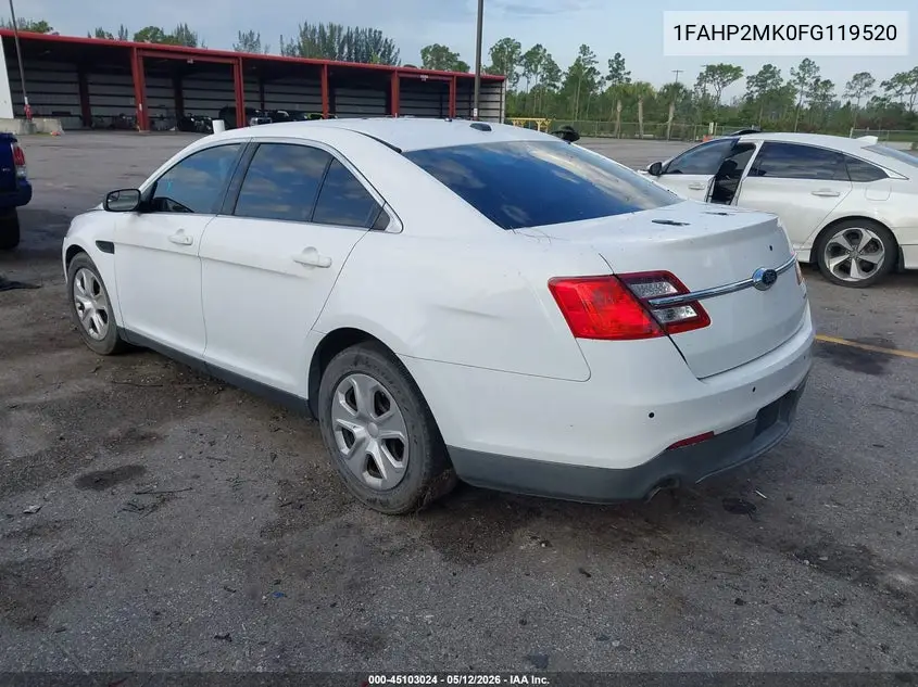2015 Ford Police Interceptor VIN: 1FAHP2MK0FG119520 Lot: 45103024