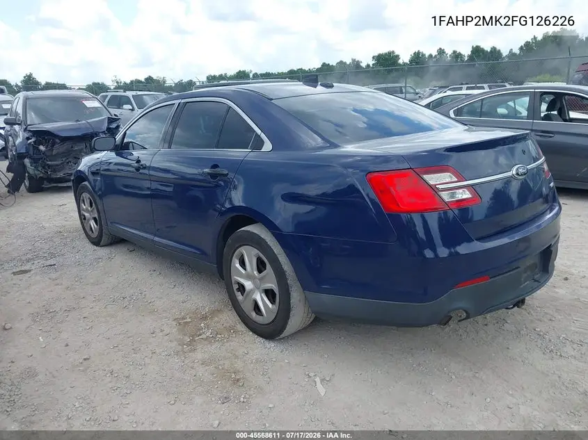 2015 Ford Police Interceptor VIN: 1FAHP2MK2FG126226 Lot: 45568611