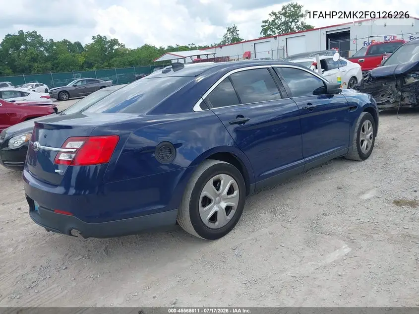 2015 Ford Police Interceptor VIN: 1FAHP2MK2FG126226 Lot: 45568611