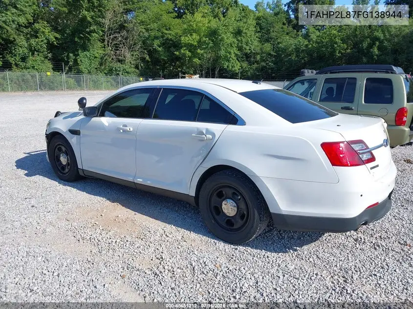 2015 Ford Police Interceptor VIN: 1FAHP2L87FG138944 Lot: 45651212