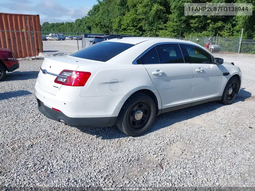 2015 Ford Police Interceptor VIN: 1FAHP2L87FG138944 Lot: 45651212