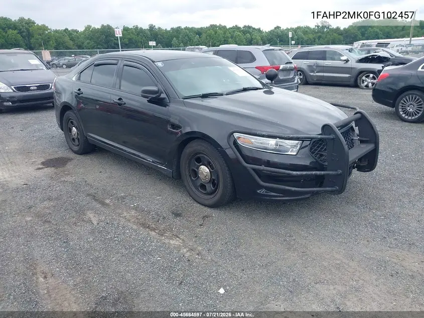 2015 Ford Police Interceptor VIN: 1FAHP2MK0FG102457 Lot: 45664597