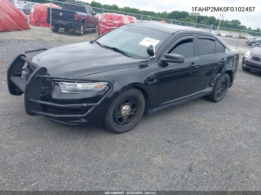 2015 Ford Police Interceptor VIN: 1FAHP2MK0FG102457 Lot: 45664597