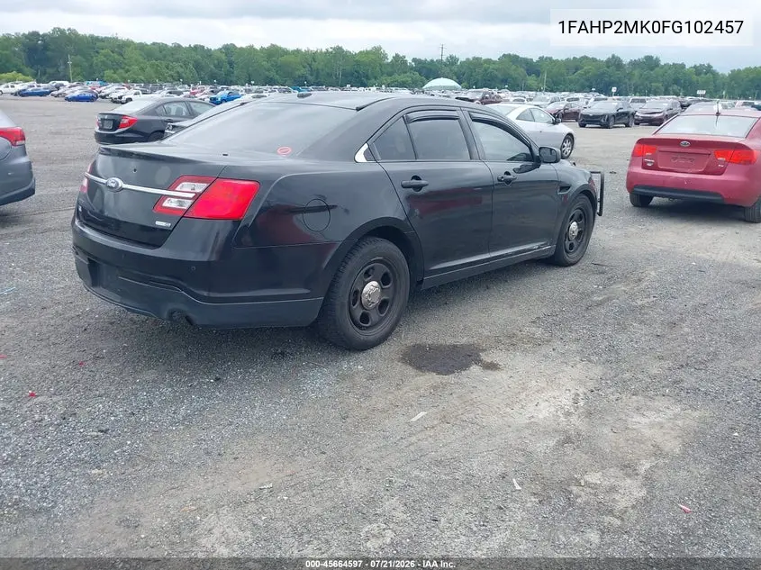 2015 Ford Police Interceptor VIN: 1FAHP2MK0FG102457 Lot: 45664597
