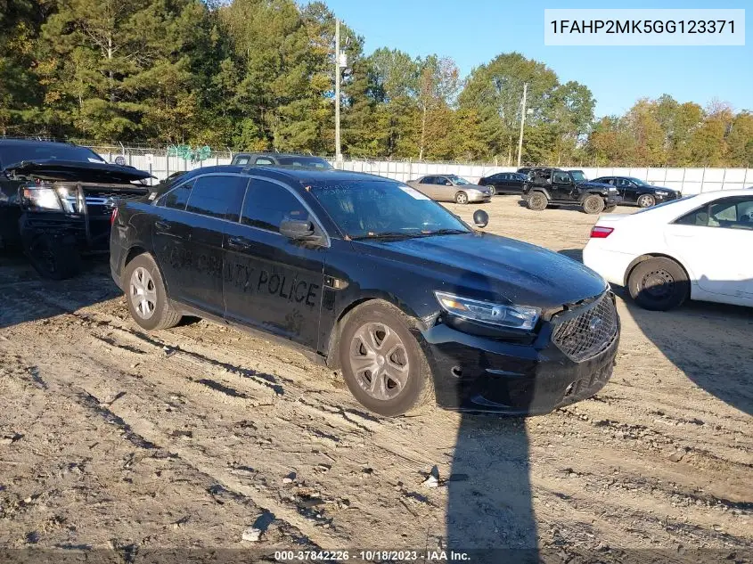 2016 Ford Police Interceptor VIN: 1FAHP2MK5GG123371 Lot: 37842226