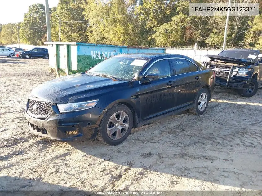 2016 Ford Police Interceptor VIN: 1FAHP2MK5GG123371 Lot: 37842226