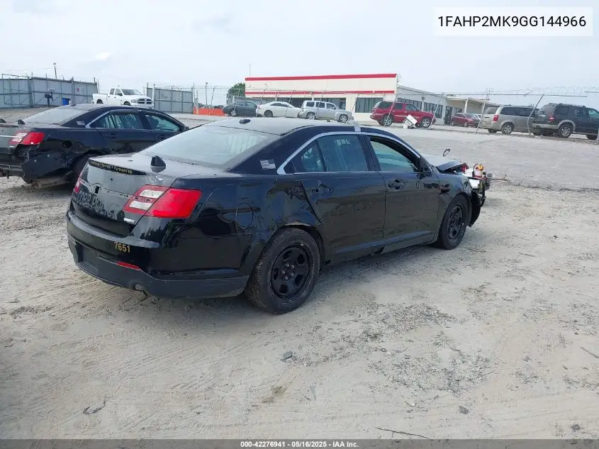 2016 Ford Police Interceptor VIN: 1FAHP2MK9GG144966 Lot: 42276941