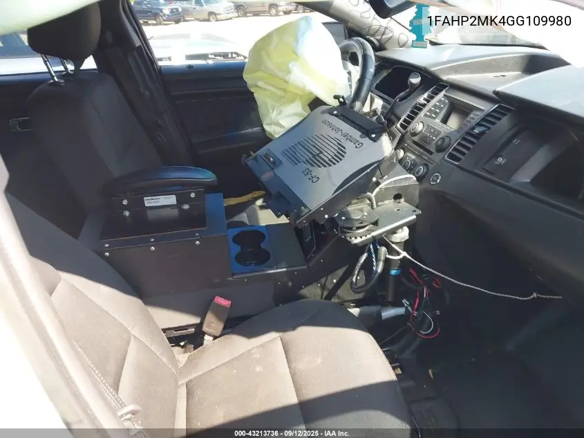 2016 Ford Police Interceptor VIN: 1FAHP2MK4GG109980 Lot: 43213736