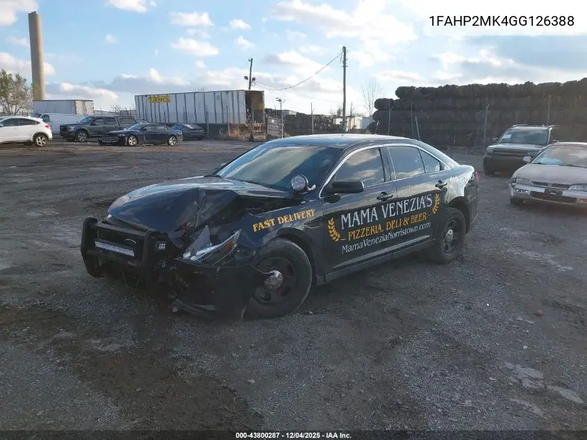 2016 Ford Police Interceptor VIN: 1FAHP2MK4GG126388 Lot: 43800287