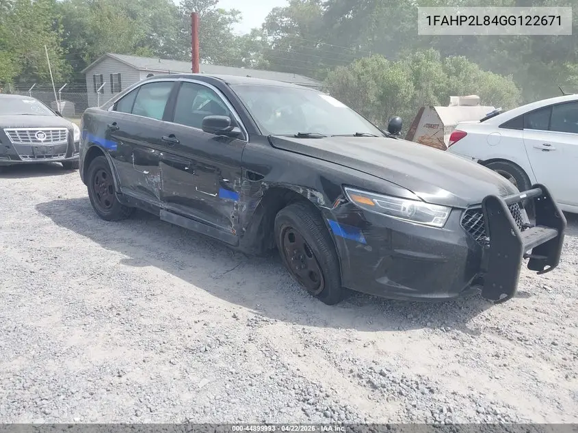 2016 Ford Police Interceptor VIN: 1FAHP2L84GG122671 Lot: 44899993