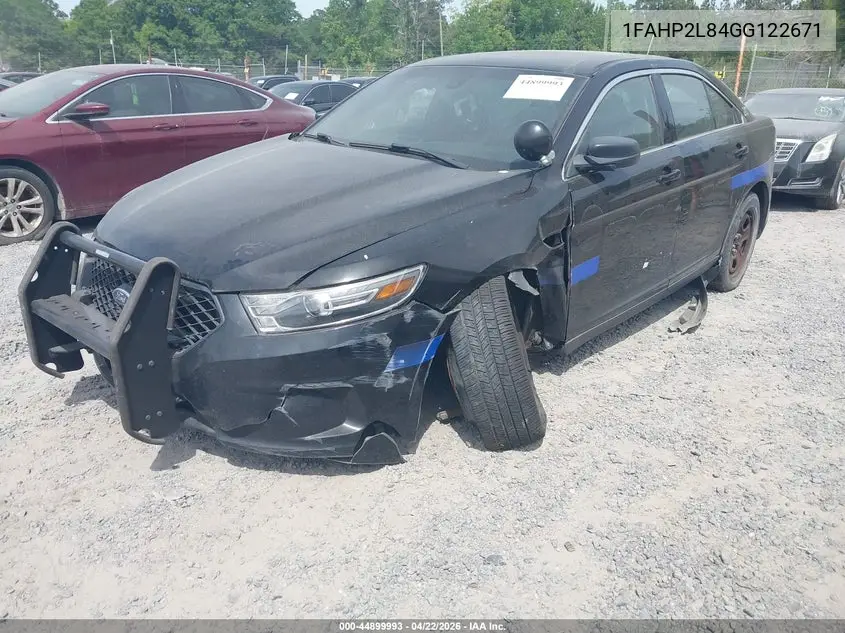 2016 Ford Police Interceptor VIN: 1FAHP2L84GG122671 Lot: 44899993