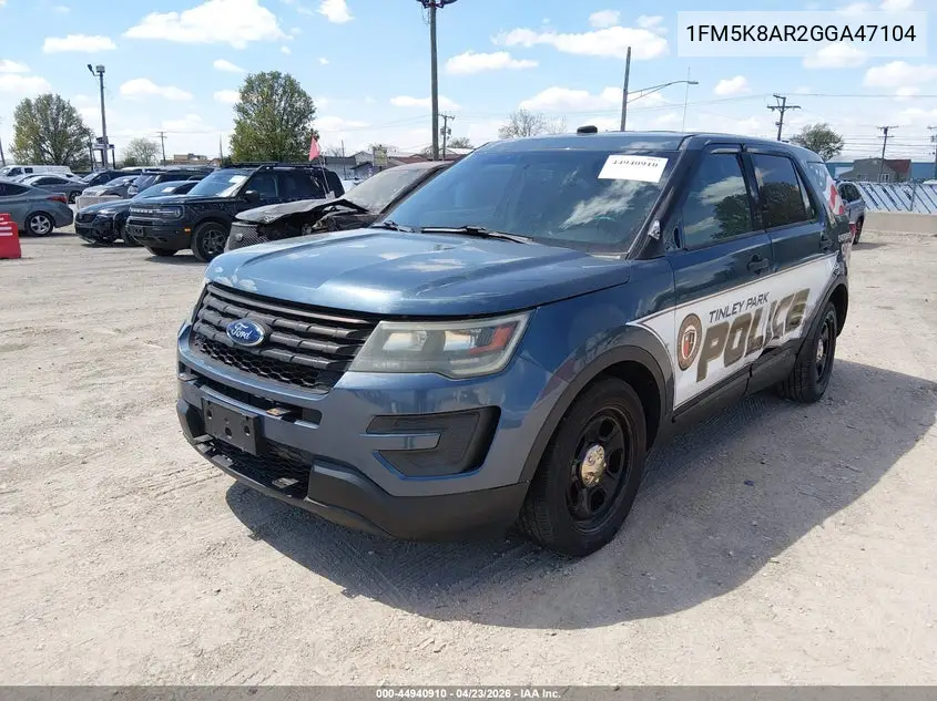2016 Ford Police Interceptor VIN: 1FM5K8AR2GGA47104 Lot: 44940910