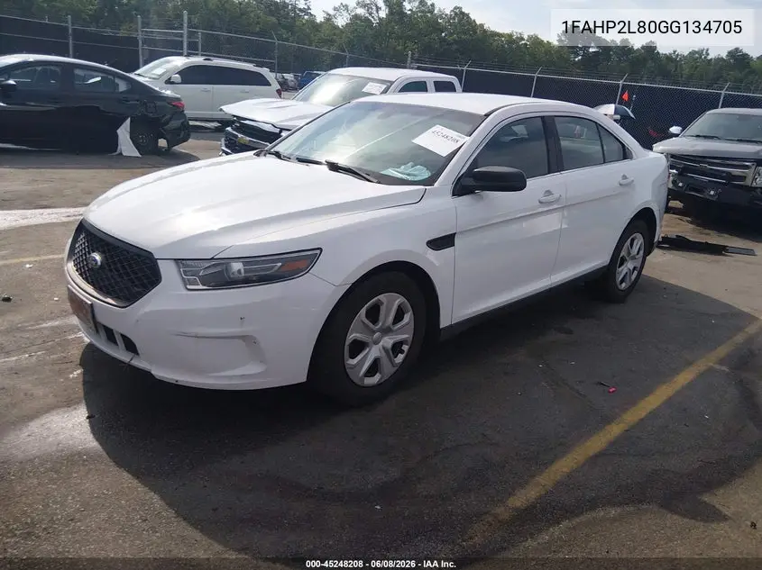 2016 Ford Police Interceptor VIN: 1FAHP2L80GG134705 Lot: 45248208