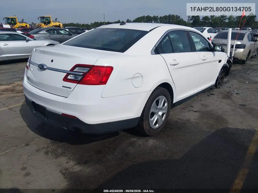 2016 Ford Police Interceptor VIN: 1FAHP2L80GG134705 Lot: 45248208